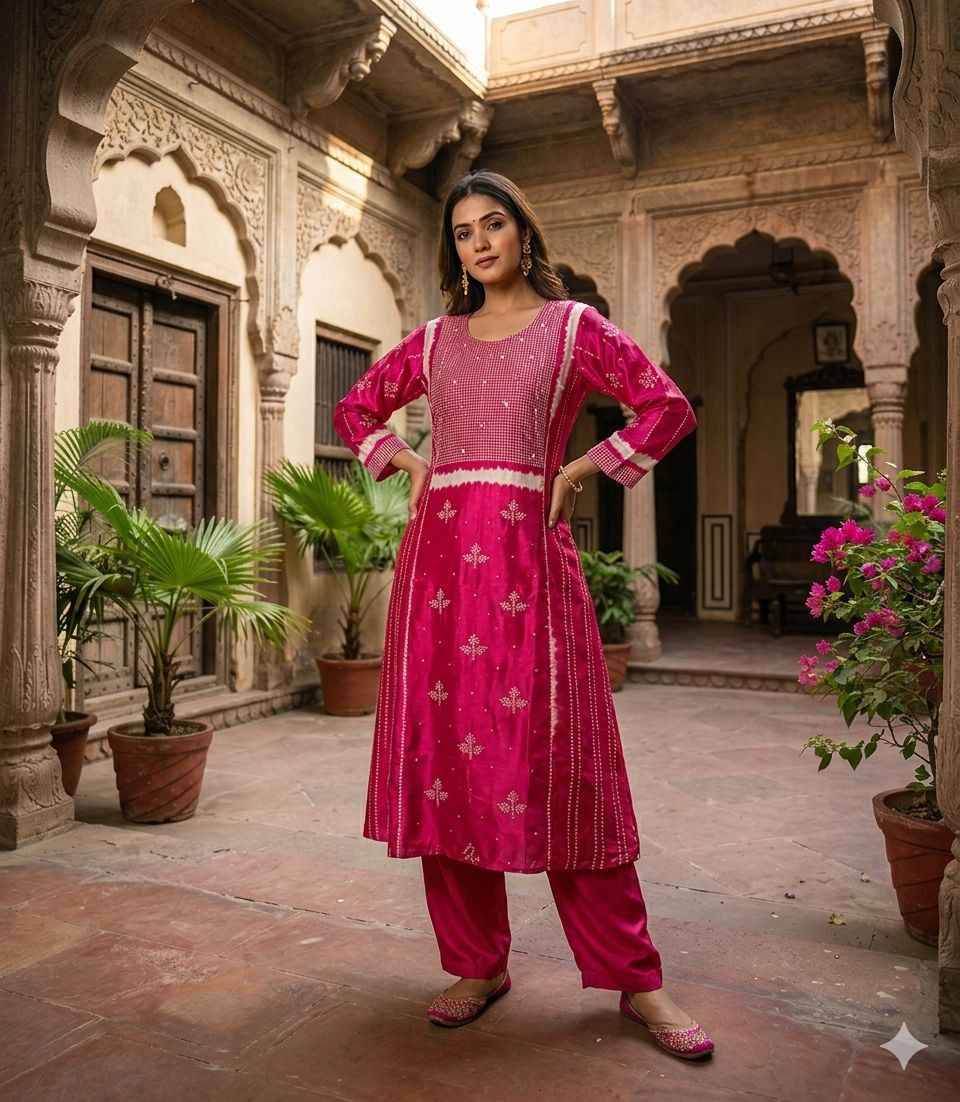 K 928 By Fashid 01 to 04 Series Designer Collection Beautiful Stylish Fancy Colorful Party Wear & Occasional Wear Gaji Silk Embroidery Kurtis At Wholesale Price